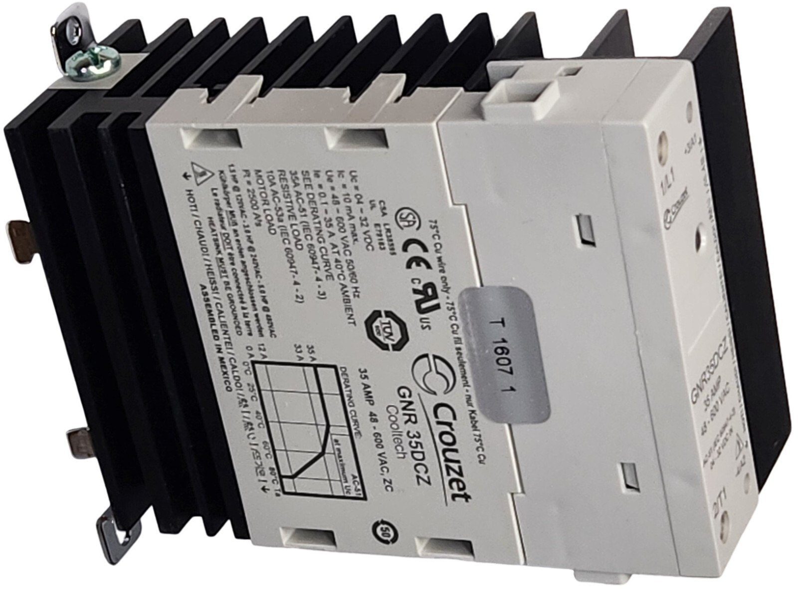 Crydom Crouzet GNR35DCZ Solid State Relay Din Rail Mount 48-600 VAC 4-32 VDC 35A