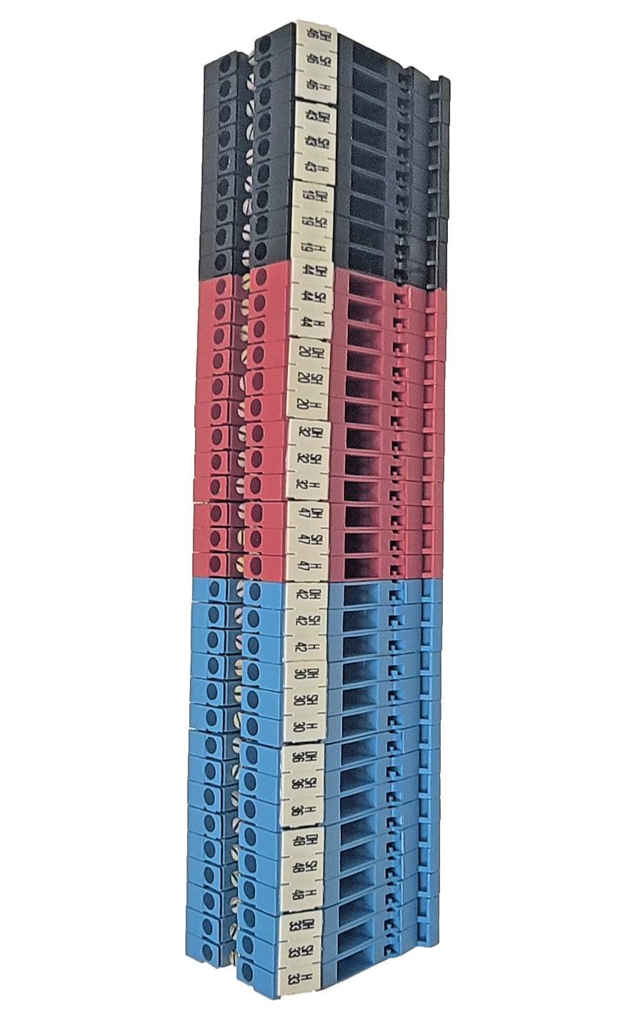 Entretec (Lot of 36) M4/6 5116 Contact Blocks Black, Red, Blue