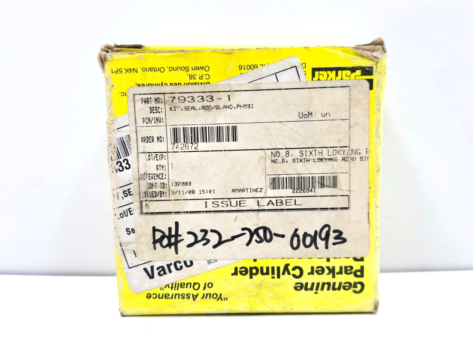 RG2AHL0105 PARKER CYLINDER 2A, 2H, 3L, VH SERIES ROD GLAND KIT ( 1″ ) 79333-1