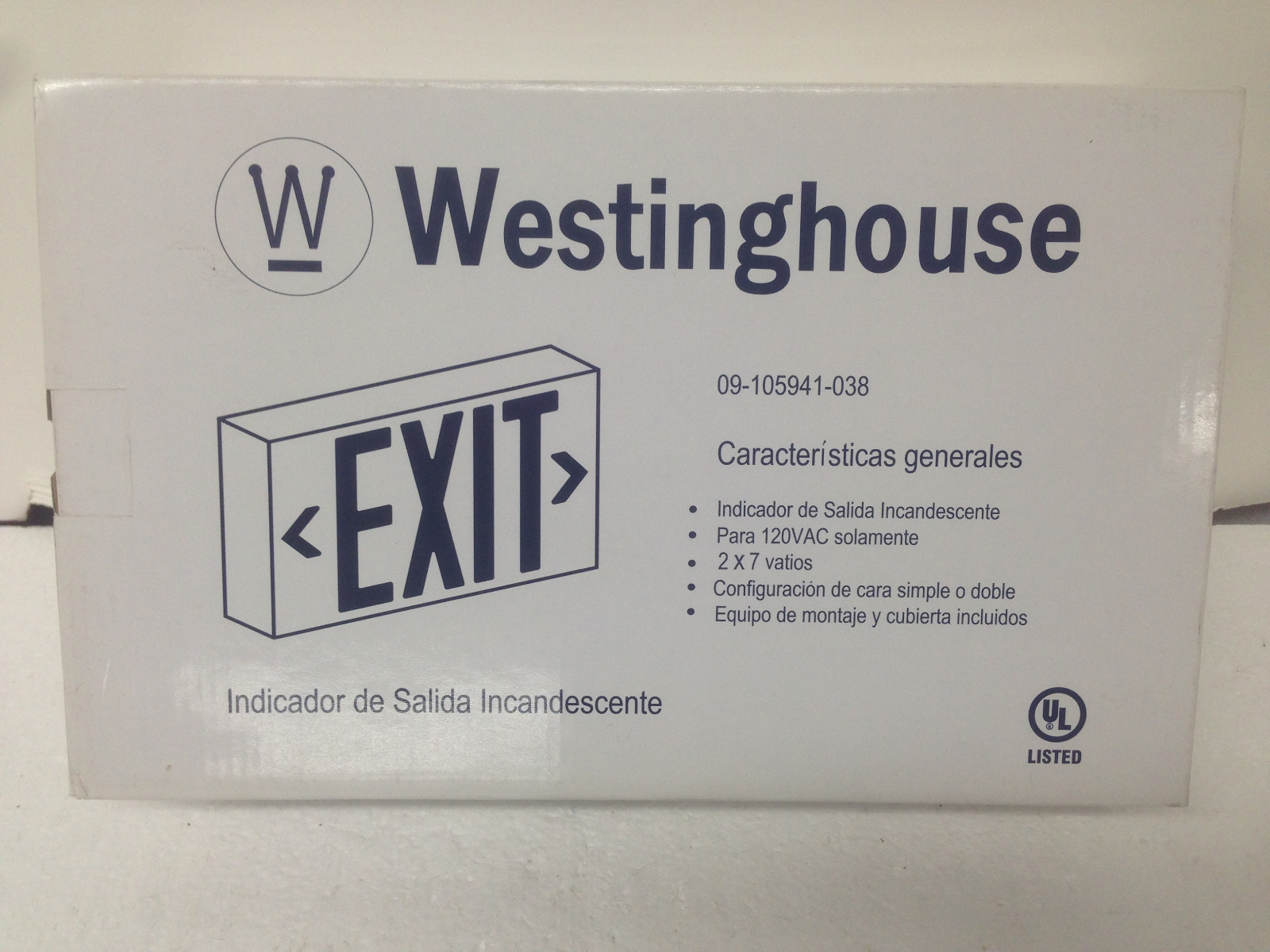 WESTINGHOUSE INCANDESCENT EXIT SIGN 09-105941-038 2 count