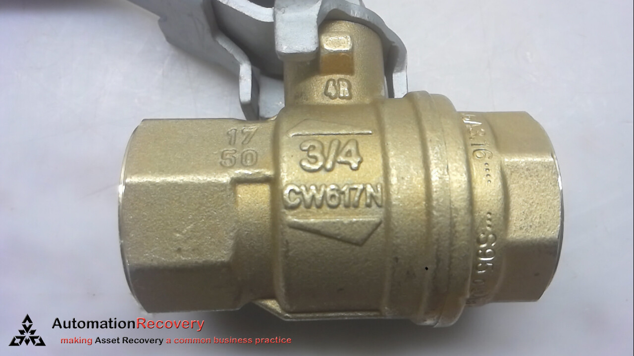 RUB CW617N 3/4, BRASS BALL VALVE, FEMALE, SIZE:3/4, NEW* #264204