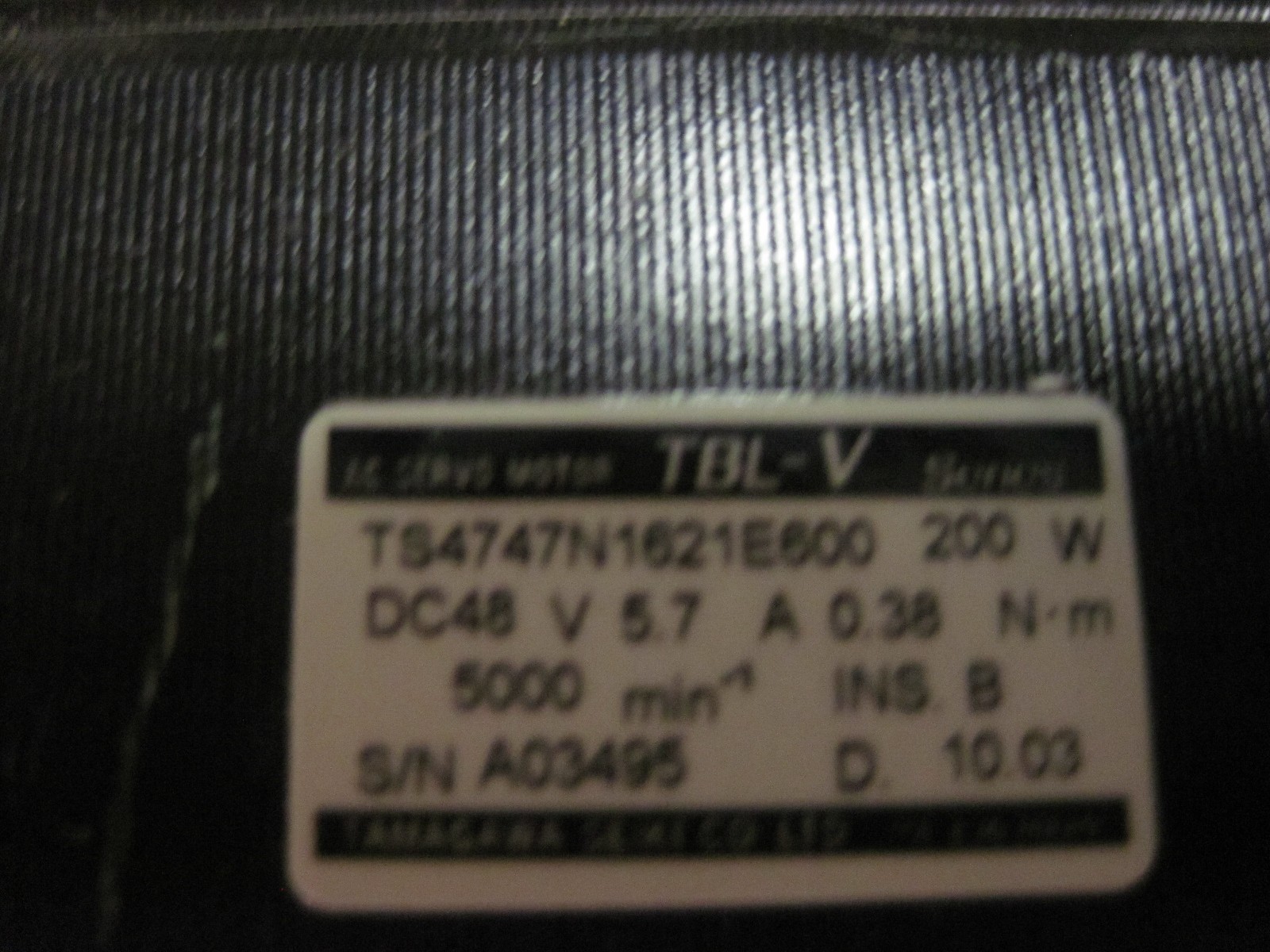 100% WARRANTY (NEW) Tamagawa TS4747N1621E600 Servo Motor & TS5213 Encoder