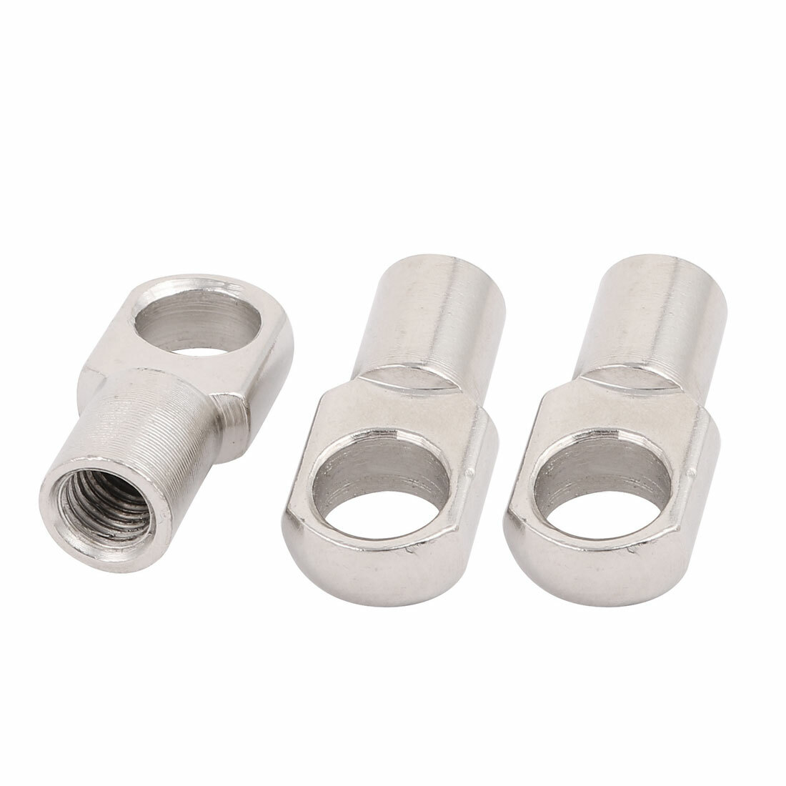 M8 Female Threaded 45# Steel Gas Spring Strut Joint End Fitting Silver Tone 3pcs