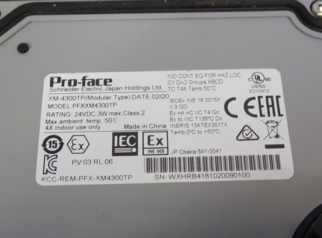 Pro-Face PFXLM4301TADDK | PFXXM4300TP Touch Screen | & Power unit