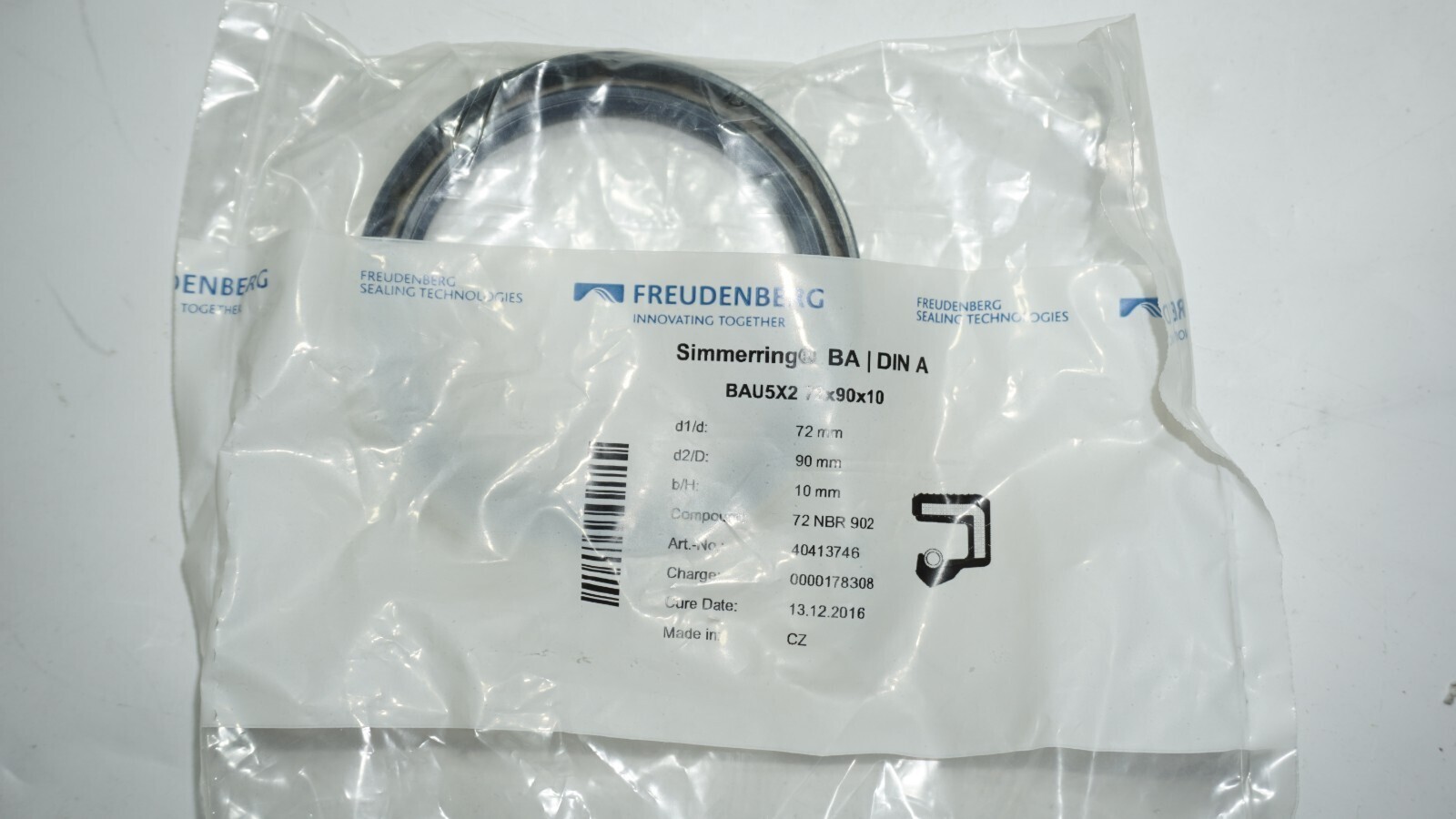 LOT Of 15 FREUDENBERG Sealing Technologies Simmerring BA DIN A 40413746 BAU5X2LO