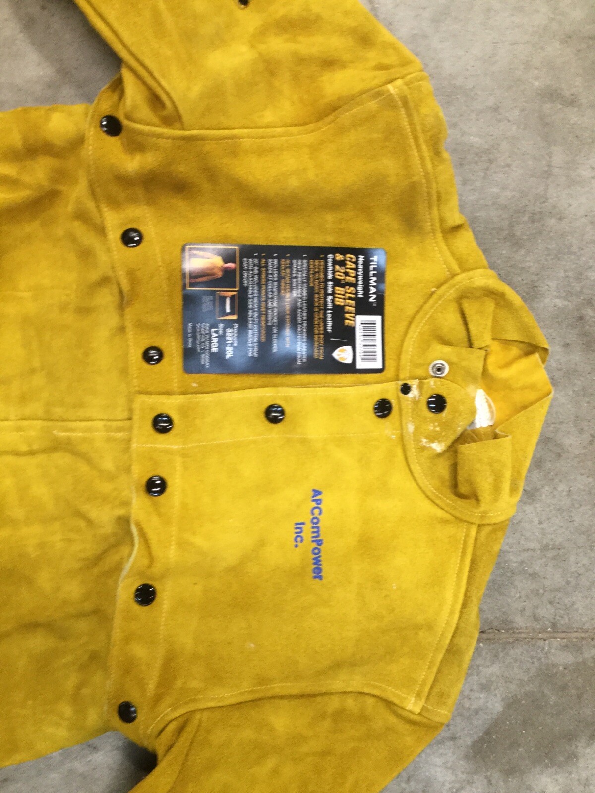 Tillman 3221-20L Large Split Cowhide Cape Sleeve & Bib 322120