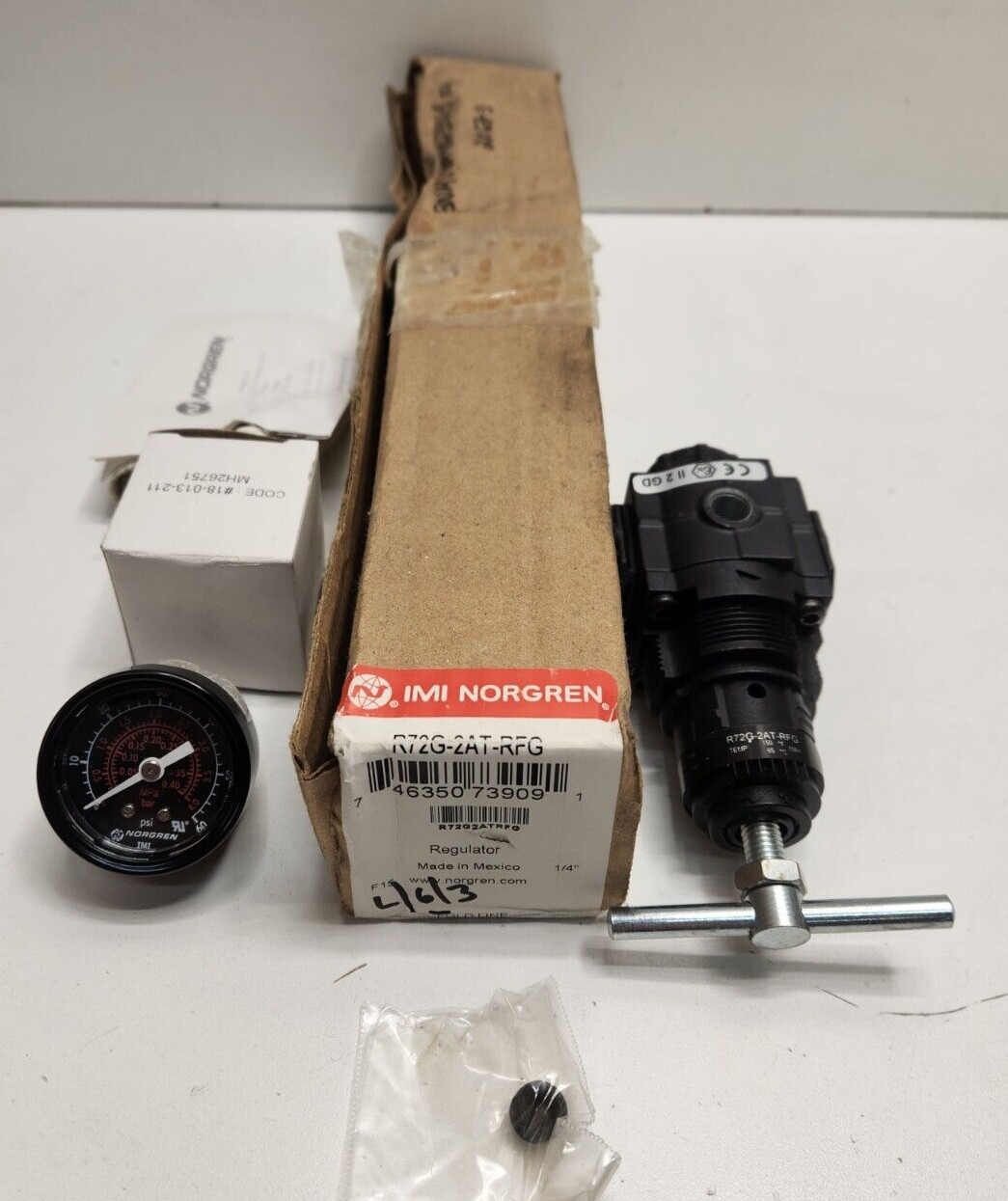 NEW OLD STOCK! NORGREN 1/4″ PORTS 5-60 PSI PRESSURE REGULATOR R72G-2AT-RFG