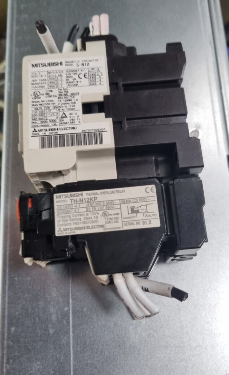 MITSUBISHI S-N10 MAGNETIC CONTACTOR W/ TH-N12KP RELAY (R1S9.8B1)