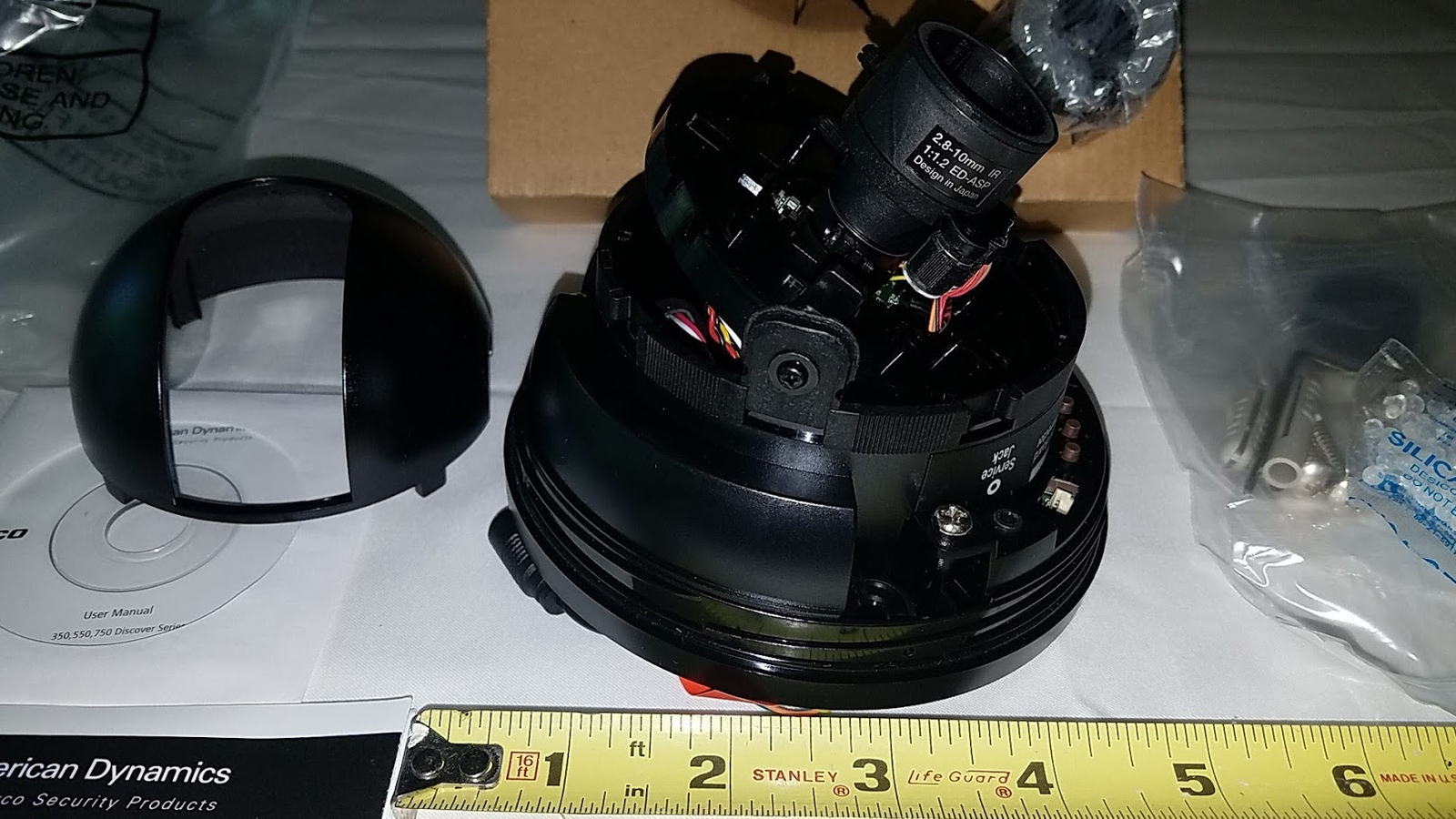 1x PAL ADCA55DBIT4P INDOOR, TDN 2.8-10.0MM VARI LENS, 12/24V BLK, SMOKED BUBBLE