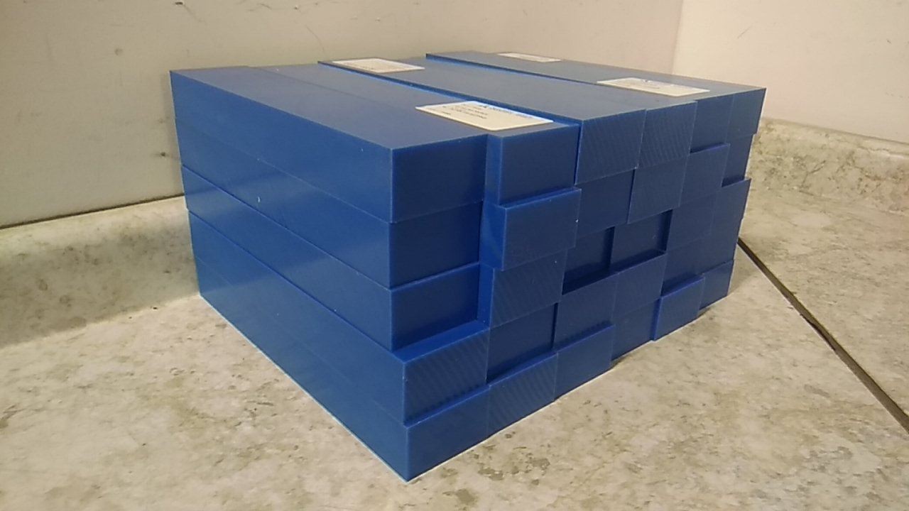 Brand Name 4126N132 30 Pk 2-1/2 In W 12 In L Blue Slippery UHMW Polyethylene Bar