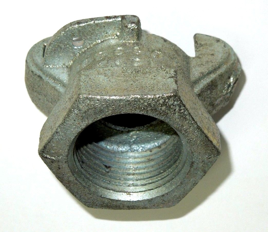 1″ Female NPT Universal Crowfoot Coupling Chicago Fitting Plated Iron SFF100