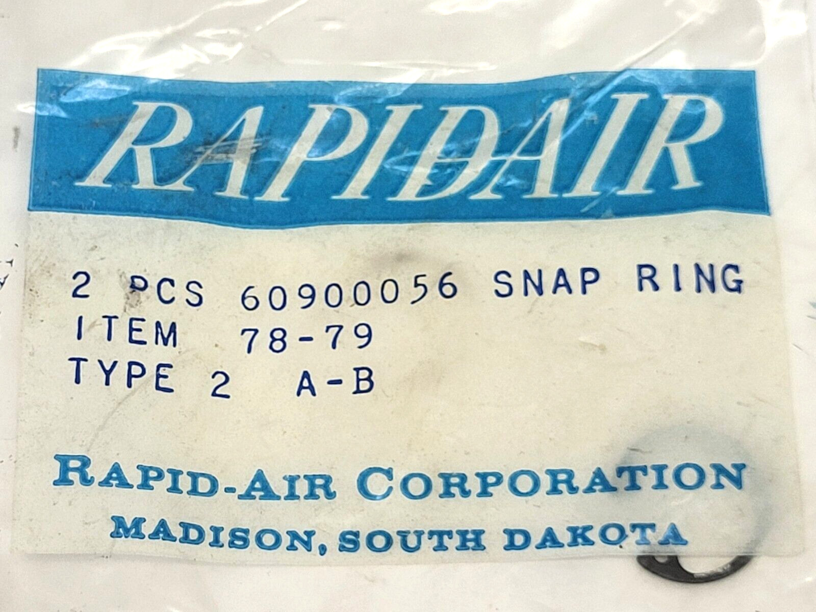 Rapidair 60900056 Snap Ring 1/16″ x 11/16″ x 13/16″