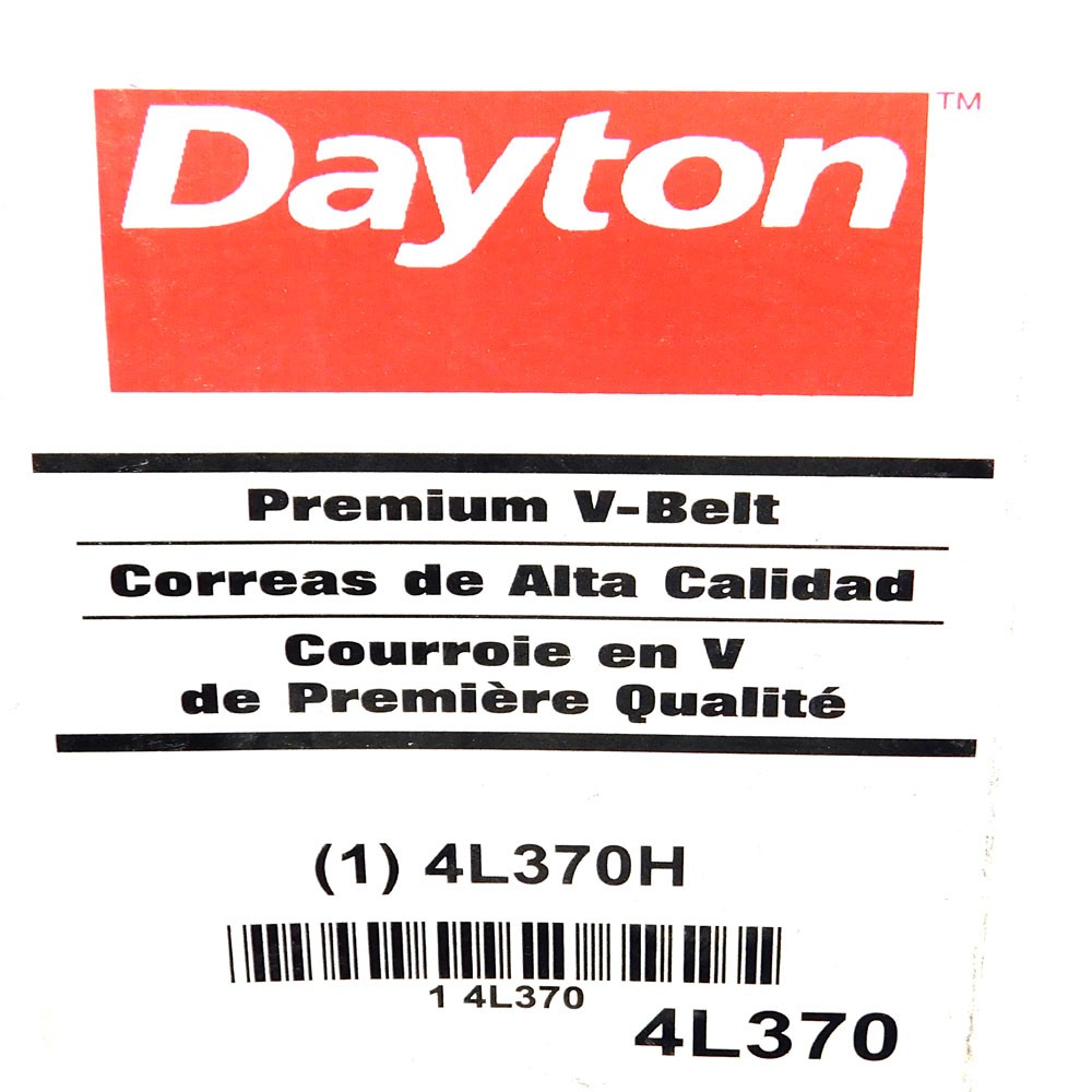 (Lot Of 7) Dayton Premium Wrapped V-Belts (3) 4L360 36″ L and (4) 4L370 37″ L