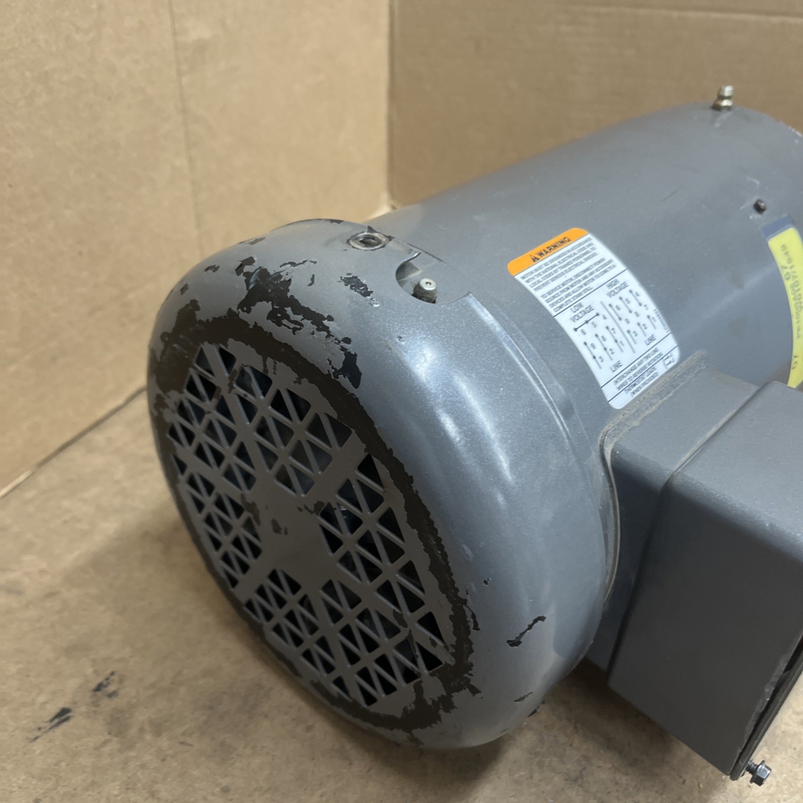 Used Baldor Reliance VM3558T Motor 35A03-872 W0107/1949 MG1000G27 2HP