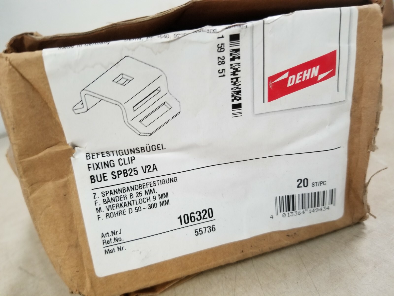 Lot of 50 – Dehn MV Clamp MVK 8.10, 390051