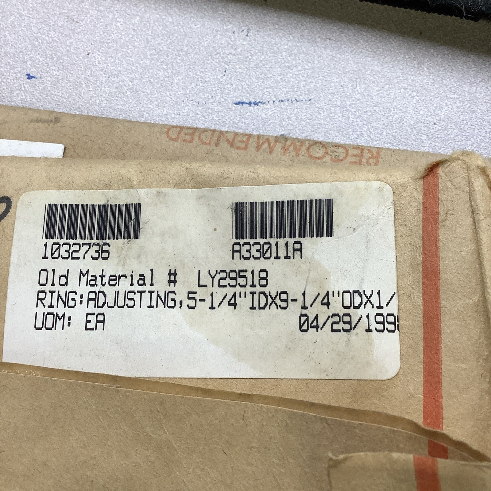 Mitsubishi Inactive Side Thrust Bearing Adjusting Ring Shim 1313-39,41