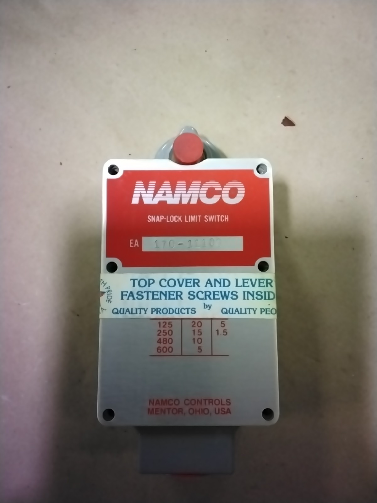 NAMCO EA170-11100 SNAP-LOCK LIMIT SWITCH