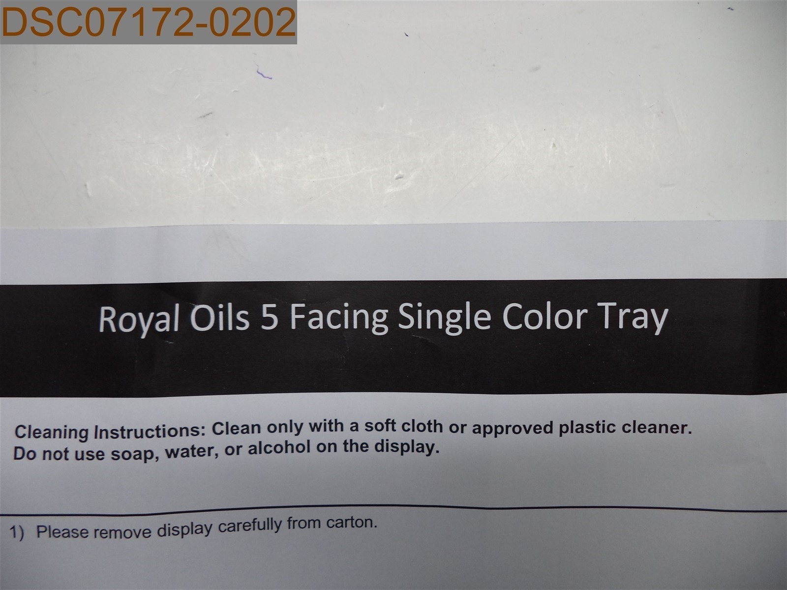 QTY = 2: Royal Oils 5 Facing Single Color Tray, 13 7/8″ x 16″, Blue
