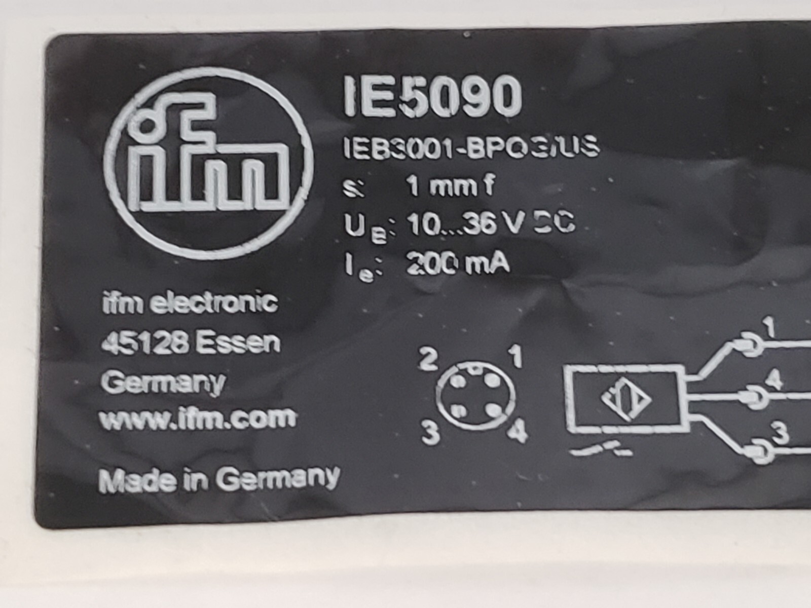 IFM ELECTRONIC IEB3001-BP0G-US -100-DPS INDUCTIVESENSOR (IE5090) NNB