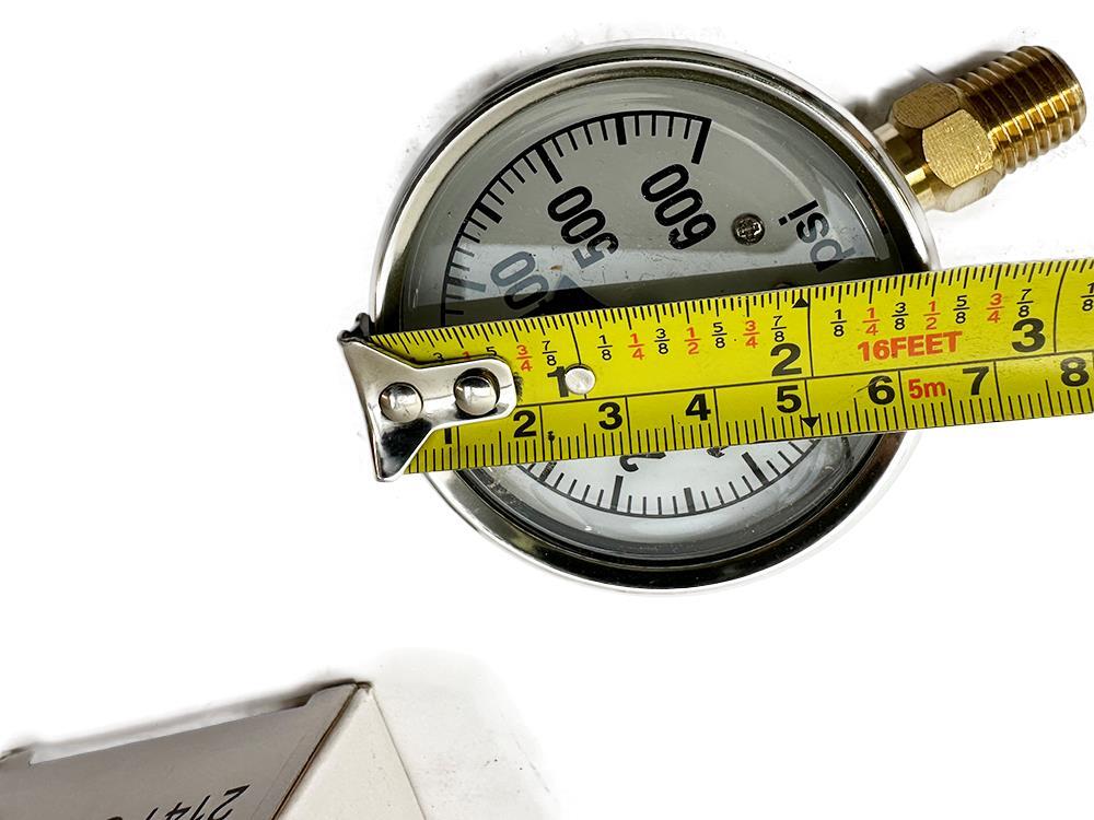2141GXB600 600 PSI Bottom Mount 2-1/2″ SS Pressure Gauge NEW FREE FAST SHIP