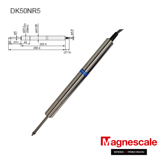 Magnescale DK50NR5 50mm Stroke Digital Probe w/Spring Push, 20mm probe diameter