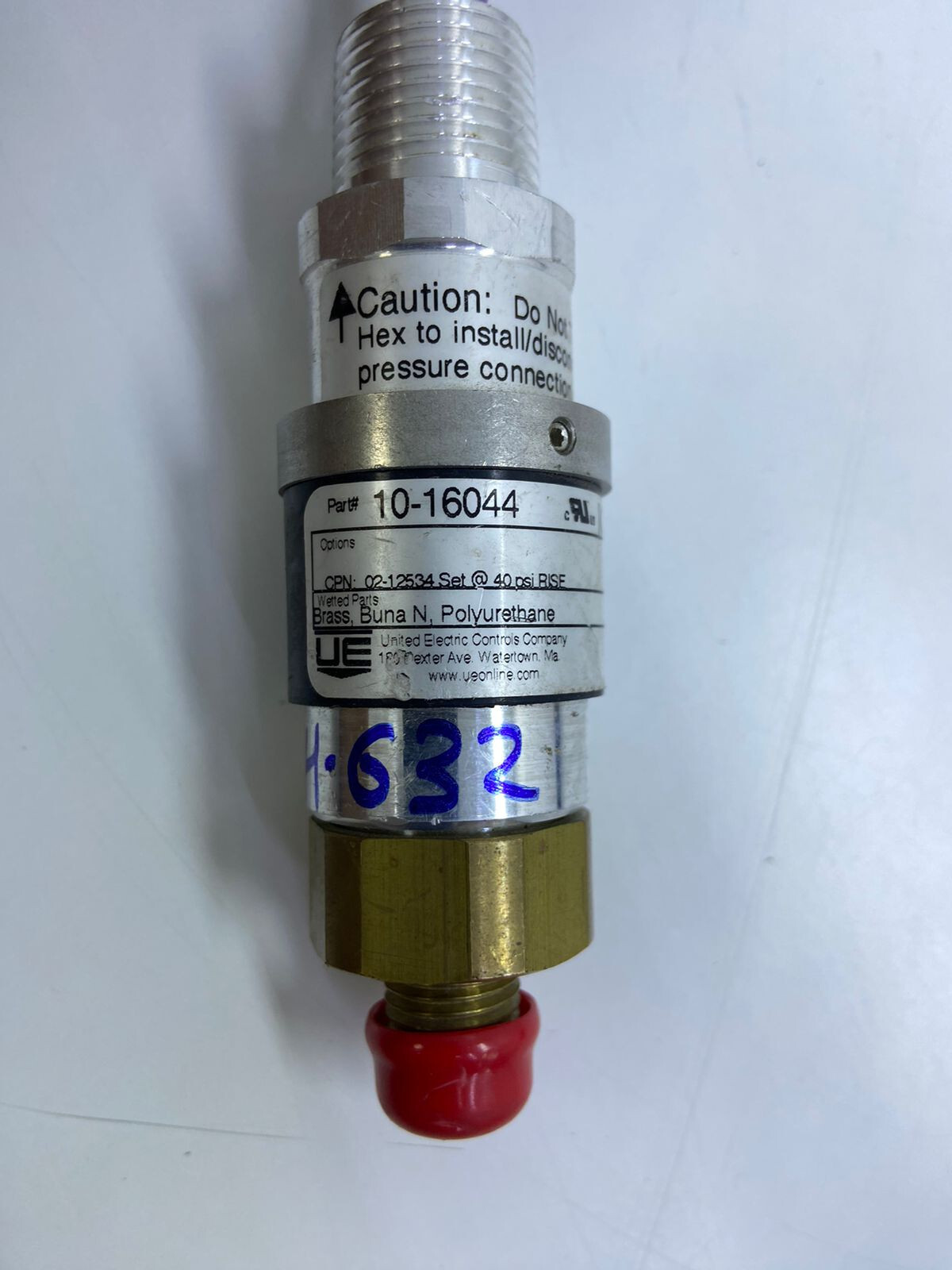 Fike United Electric Controls 10-16044 Discharge Pressure Switch 10-150P, CH#632
