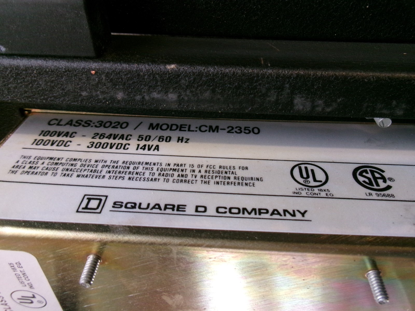 Square D PowerLogic Circuit Monitor 3090 VPM-277-C1 w/ Power Module 3020 CM-2350