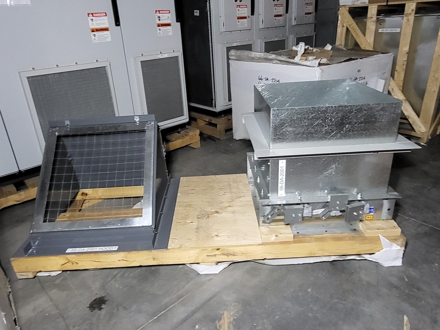 SURPLUS NEW GREENHECK HPR-12024X24 24″ x 24″ Backdraft Damper w/ Exhaust Hood &