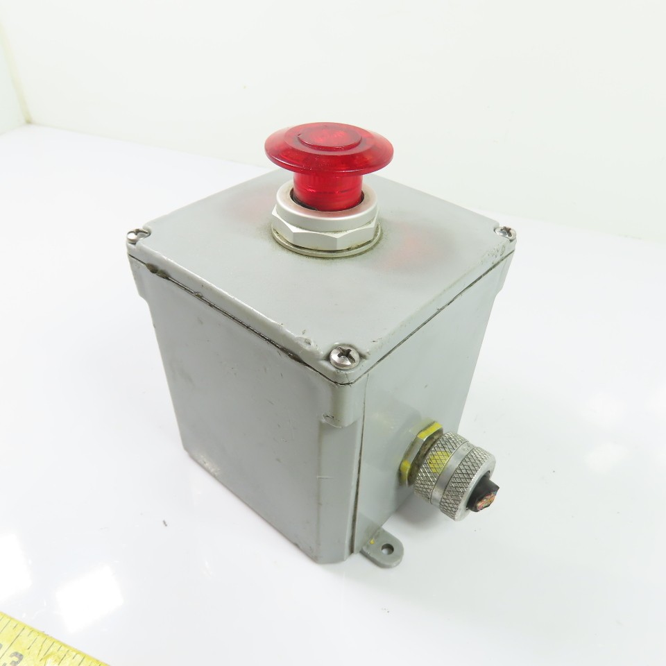 Red Pushbutton Control Station Enclosure 4″ x 4″ x 4″