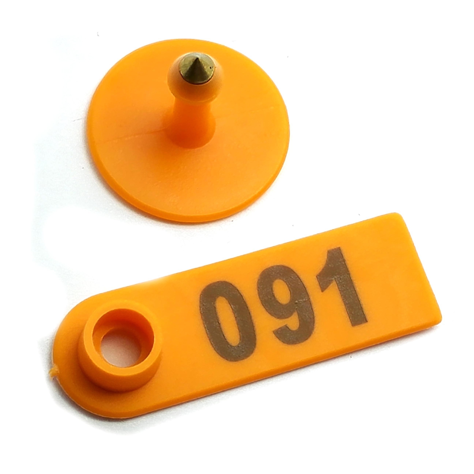 100x Orange 001-100 Number Plastic Livestock Ear Tag For Goat Sheep