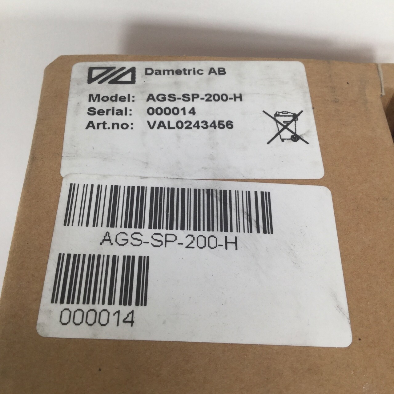 Dametric Ab AGS-SP-200-H Holder part for AGS-200 sensor VAL0243456 NEW NFP