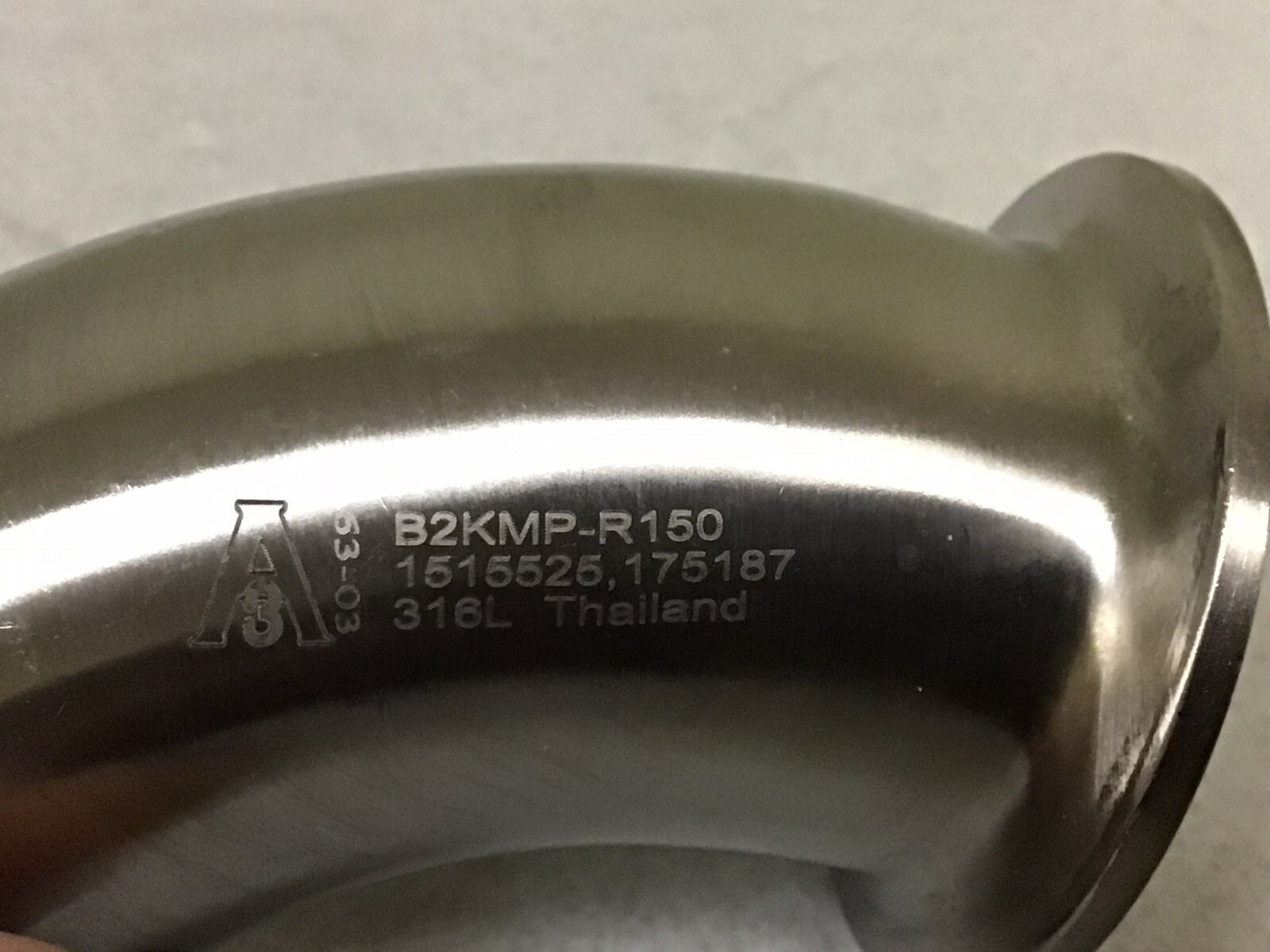 NEW, DIXON B2KMP-R150 SANITARY FITTING STAINLESS STEAL ELBOW, 1515525, 175187