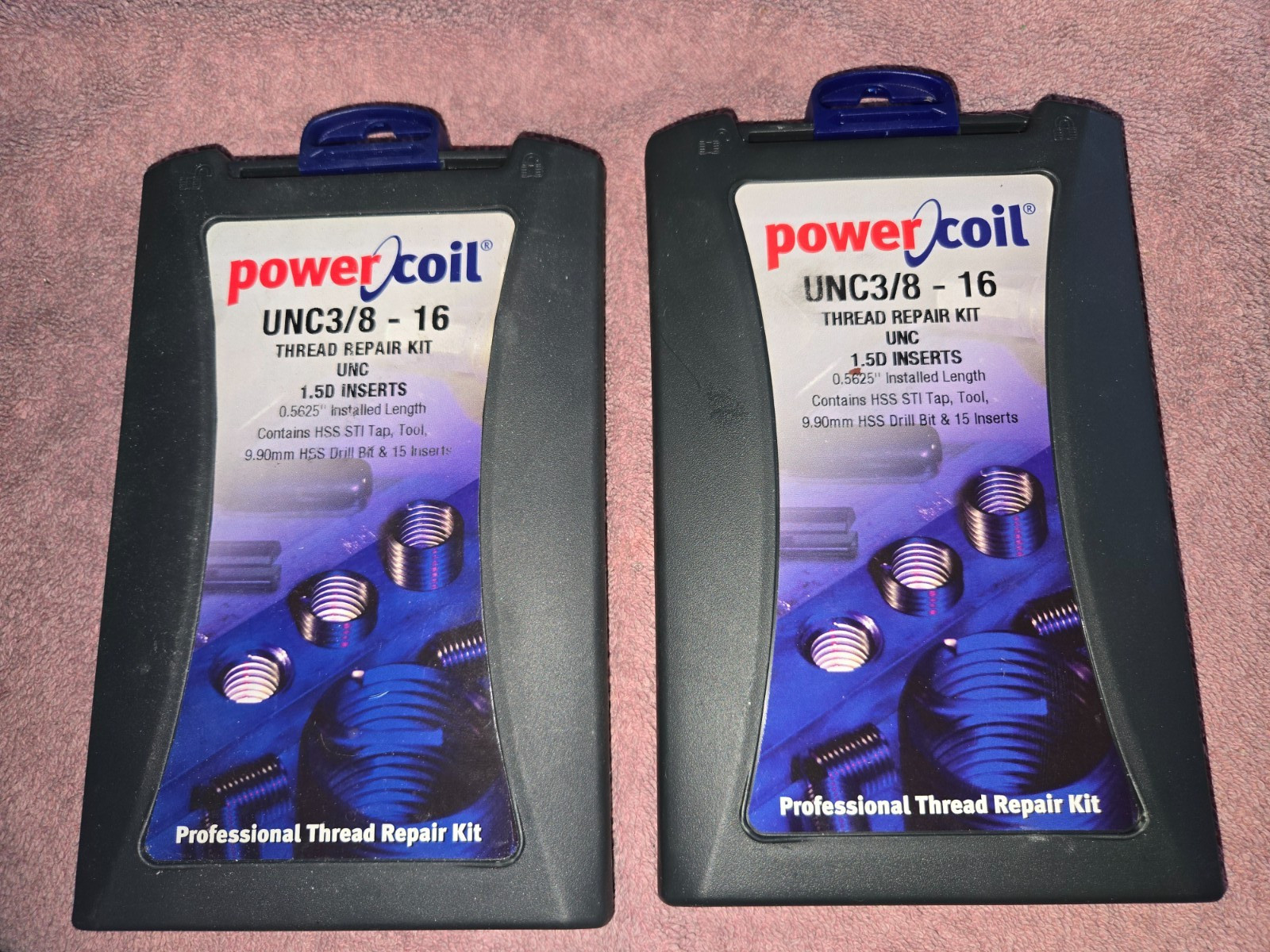 Power Coil Thread Repair Kit UNC 3/8-16 15 Inserts + Extra Tap