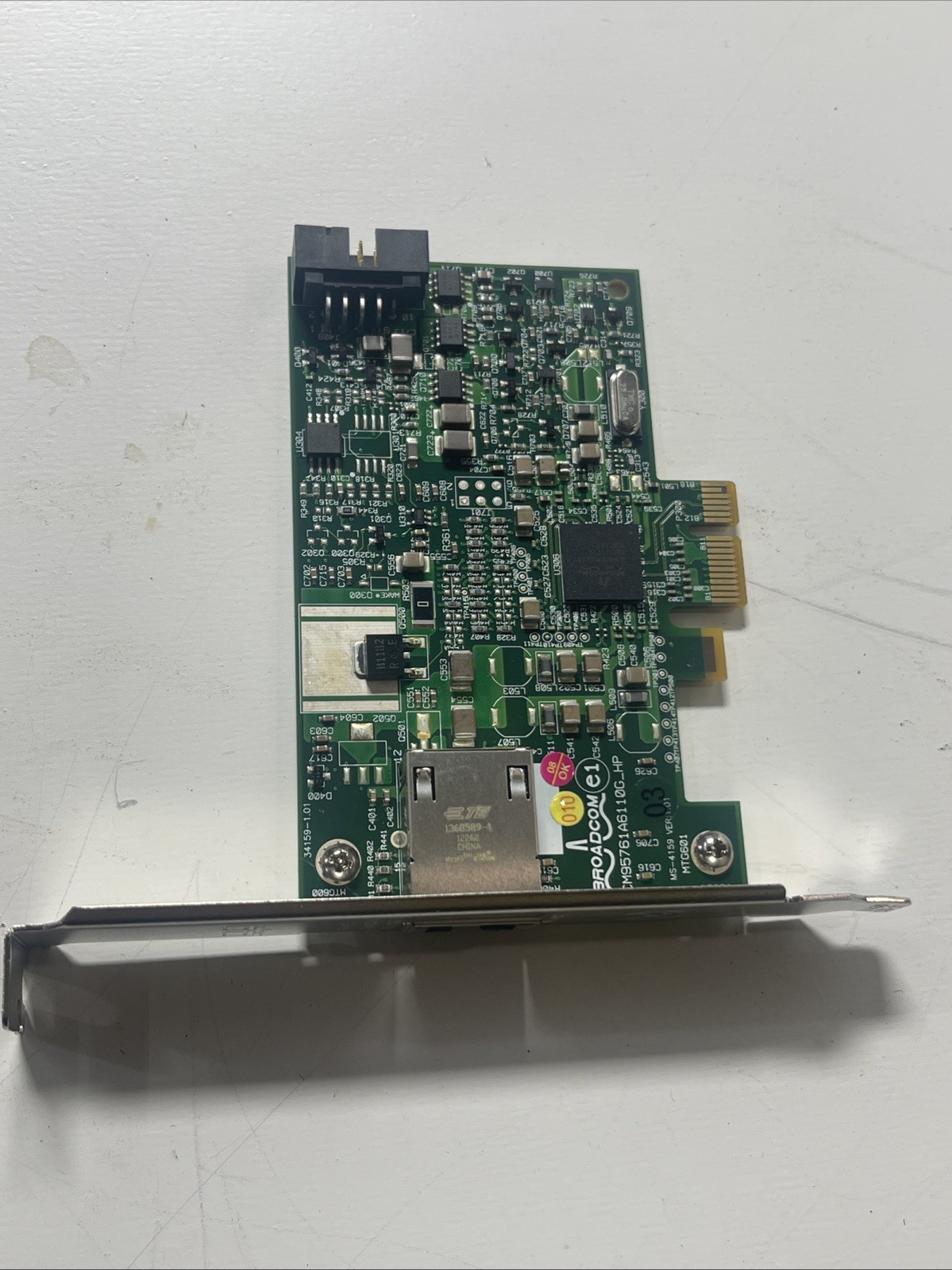 BROADCOM BCM95761A6110G PCIE DUAL-PORT GIGABIT ETHERNET NIC