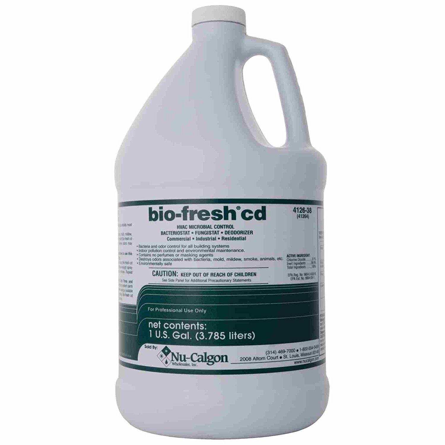 Nu-Calgon 4126-38 Bio-Fresh cd All Purpose Deodorizing Bottle 1 Gallon Clear
