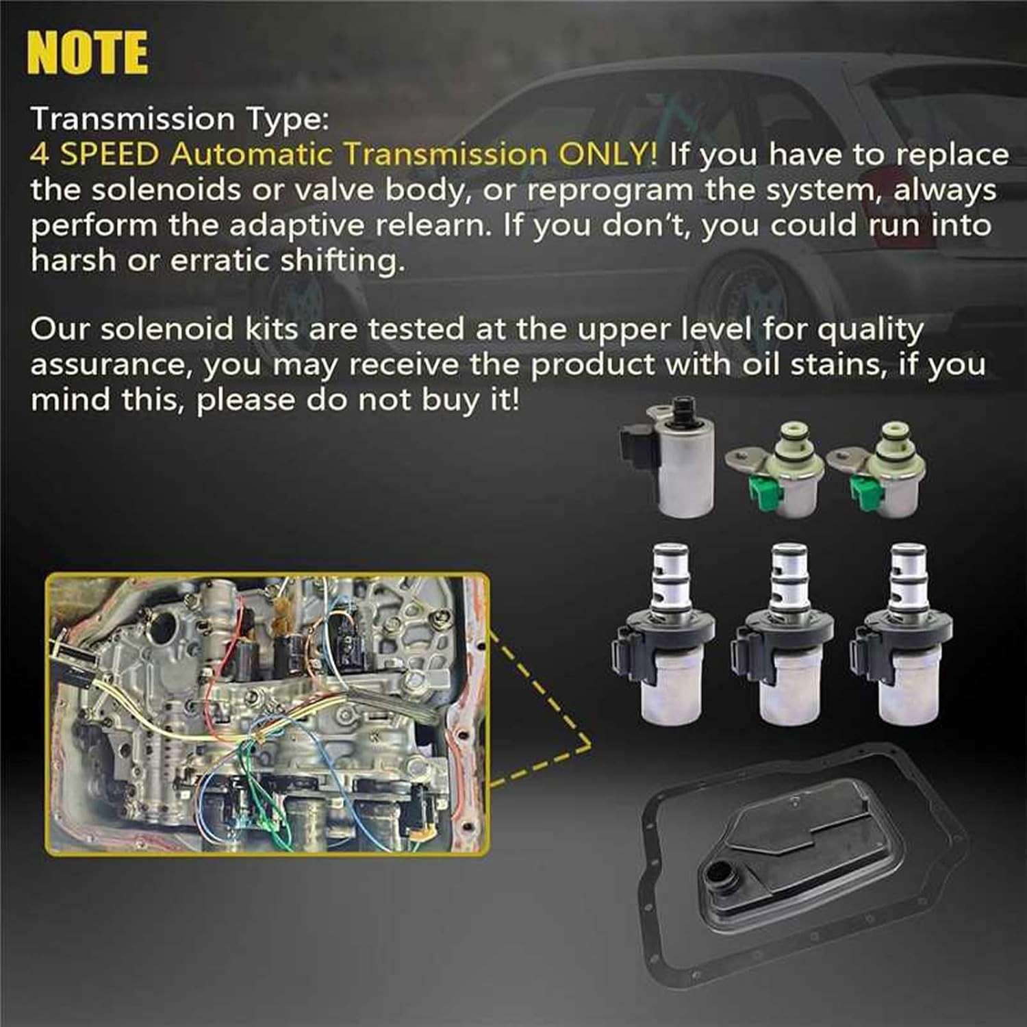 4F27E Transmission Shift Solenoid & Filter Kit, Fit for Mazda Protege 3 5 6 1999