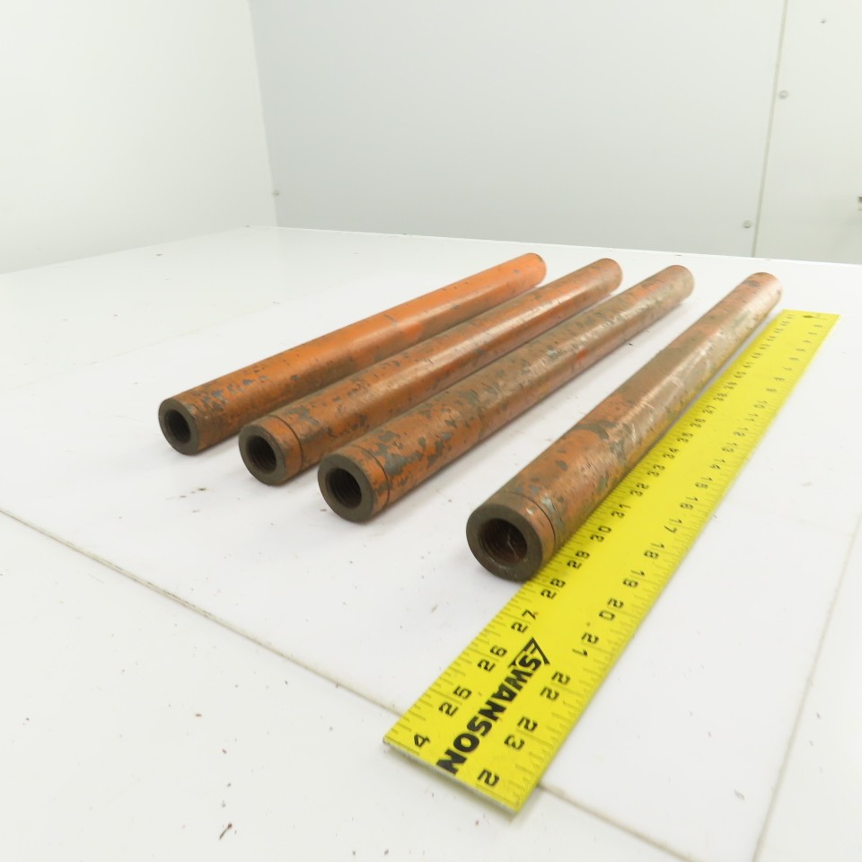 20″ OAL Threaded ID Steel Pipe Extension Tube Barrel 1″-8 TPI 1-1/2″ OD Lot Of 4
