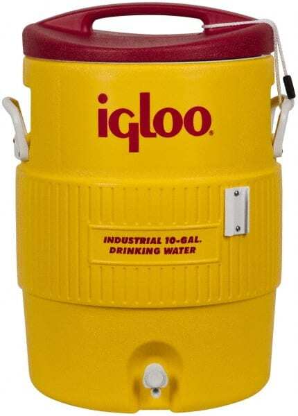 Igloo 4101 10 Gal Beverage Cooler Plastic, Yellow/Red
