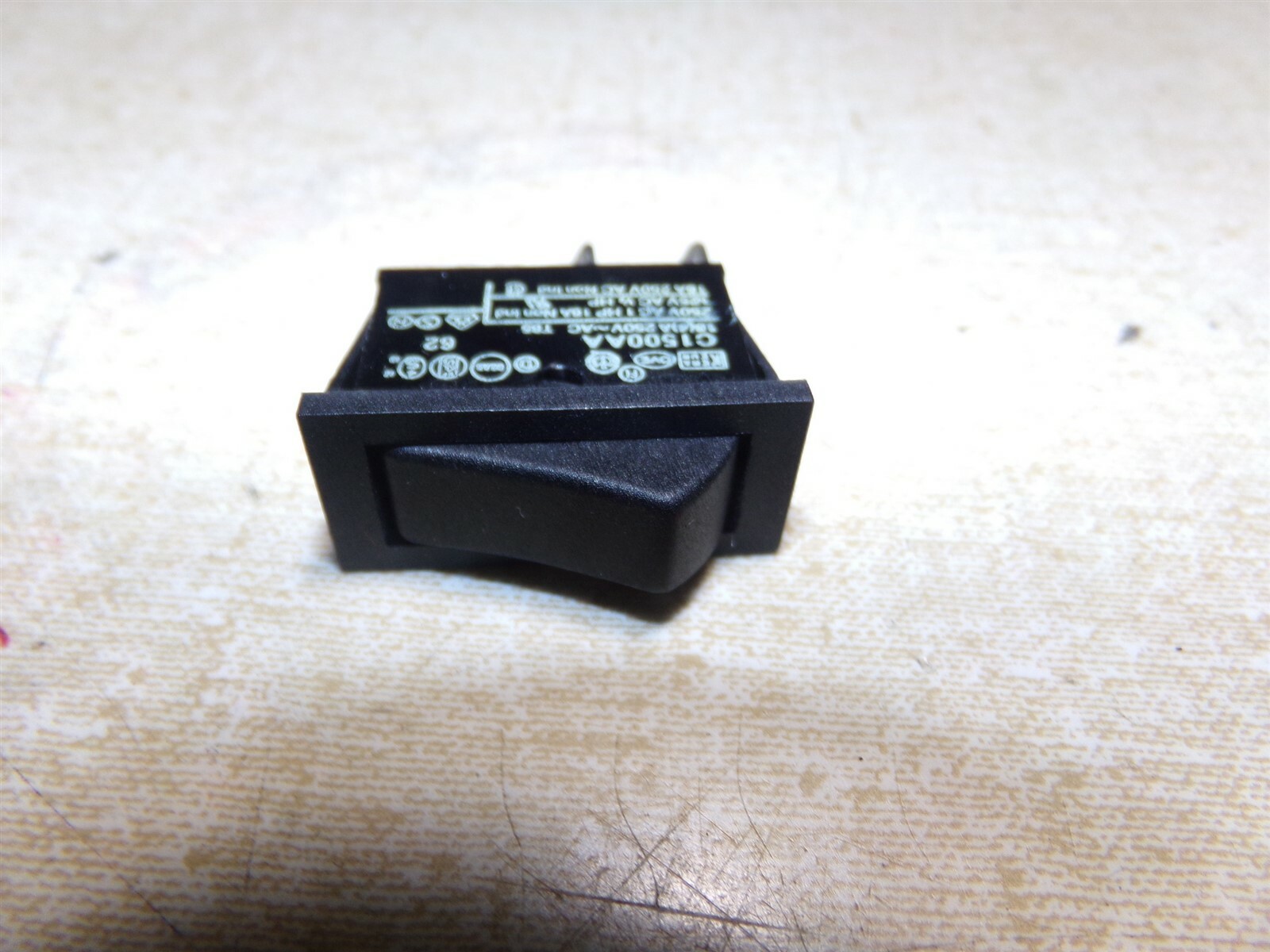 NEW Arcolectric C1500AA Black SPST Rocker Switch *FREE SHIPPING*