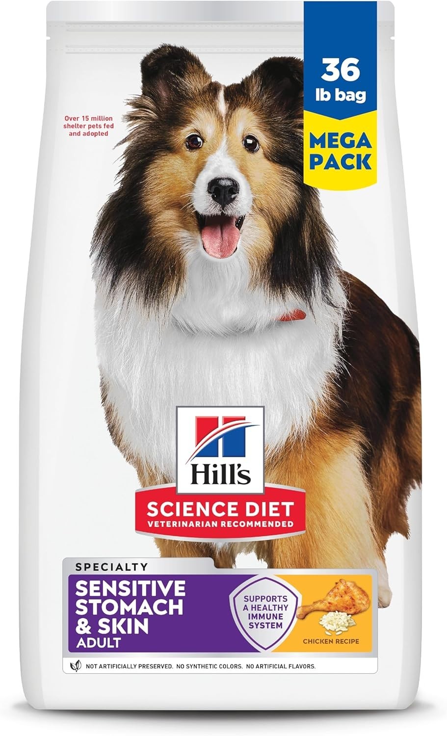 Hill’s Science Diet Adult Sensitive Stomach & Skin Dry Dog Food, Chicken, 36 lb.