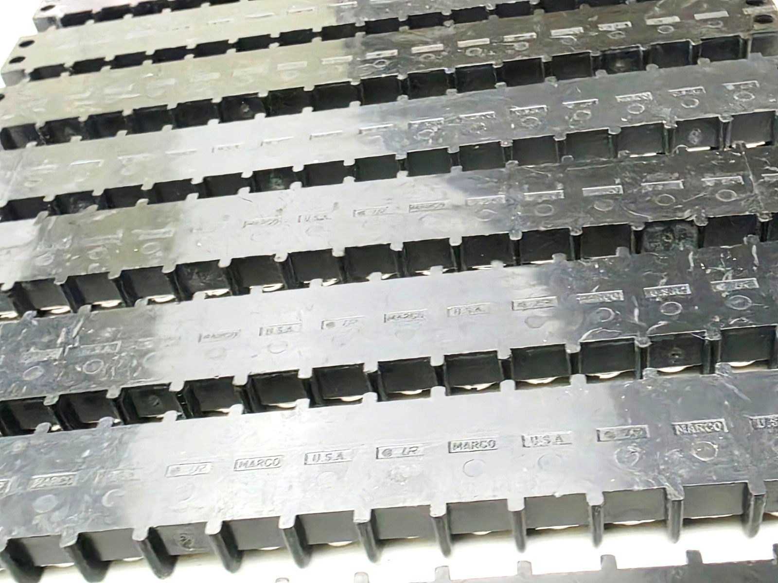 Lot of 10 Marco Dual Row 16 Position Screw Terminal Strips Blocks Phenolic