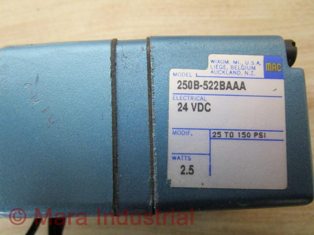 MAC 250B-112BABA Valve 250B-522BAAA