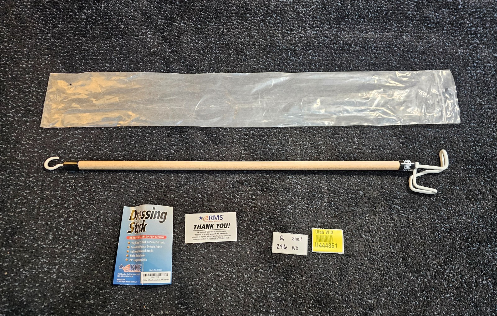 (QTY 2) RMS 28″ Long Dressing Stick – Dressing Aid for Shoes, Socks DS-88001