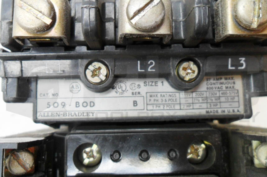 ALLEN BRADLEY 509-BOD /B W/ CB236 W/ 42185-800-01 W/ (3) 595-A /B *READ*