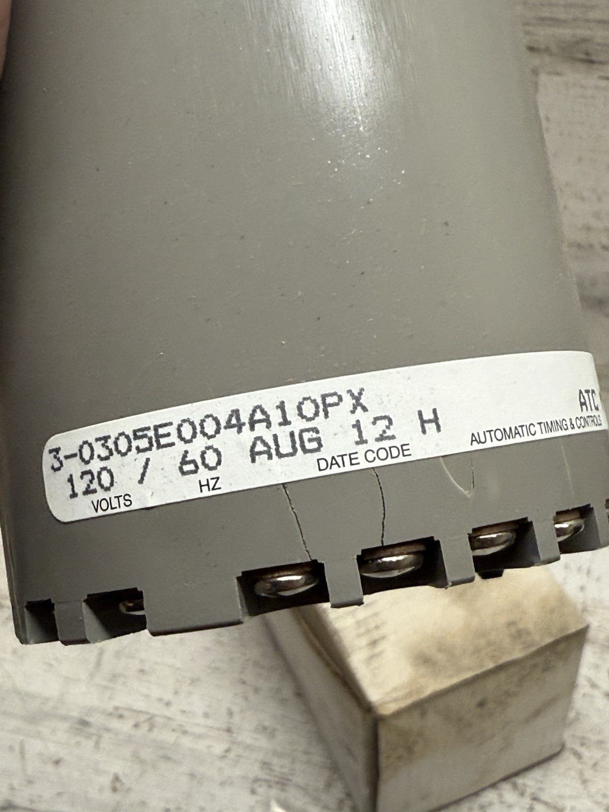 ATC 0-15 SEC TIME DEALY RELAY 3-0305E004A10PX New Defects