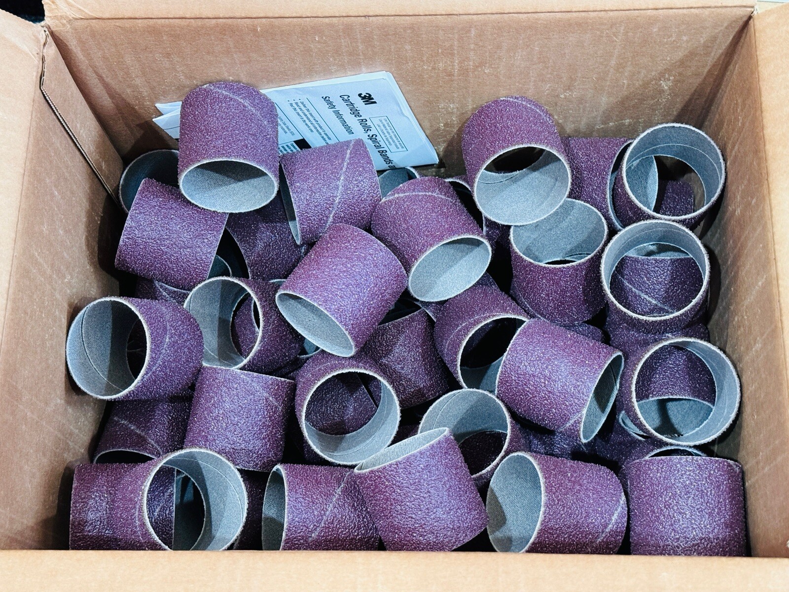 3M Cloth Spiral Band 341D, 36 X-weight, 2”-in x 2”-in, Case of 100 Bands