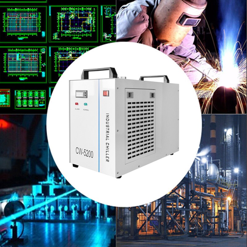 6L Industrial Water Chiller CW-5200 for 60W-150W CO2 Laser Engraving Machines US