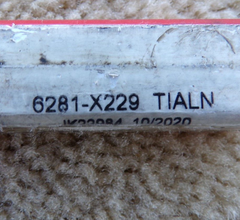 1/2″ 5 FLUTE VARIABLE HELIX CARBIDE END Mill Tialn Coat- 6281-x229 JK22984; @c7