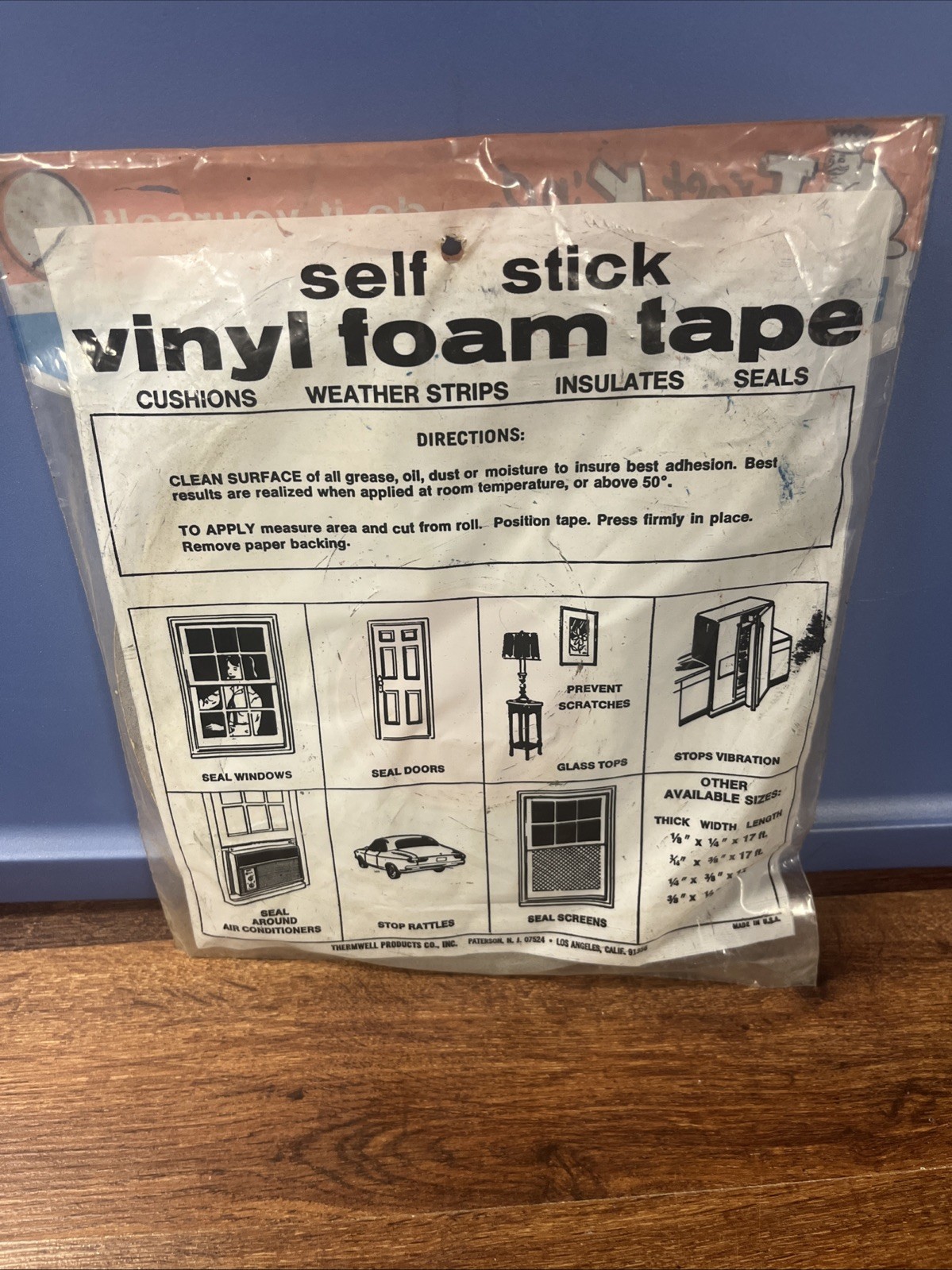 Vintage 1970’s NIP Frost King Vinyl Foam Weatherstripping 1/4x 3/8 Inch X 204 In