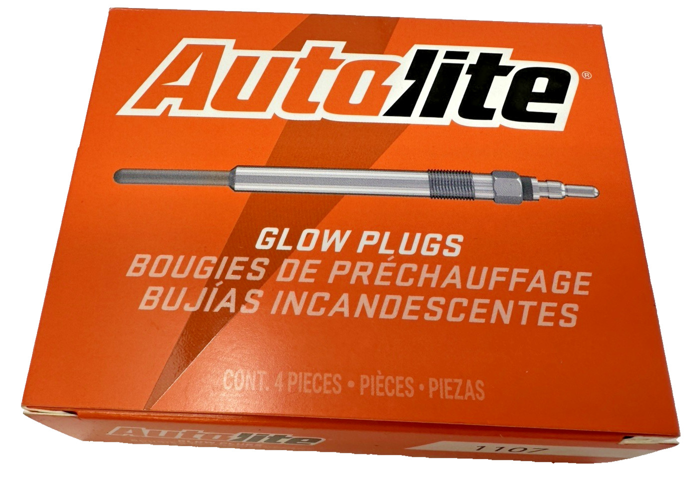 Lot of 4 New Autolite Glow Plugs Part Number 1107, 1979 – 1986 Ford Powerstroke